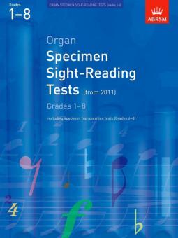 Organ Specimen Sight-Reading Tests, Grades 1-8 from 2011 