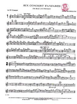 Six Concert Fanfares For Brass And Percussion 