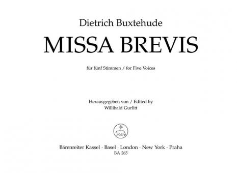 Missa brevis (Kyrie und Gloria) Standard