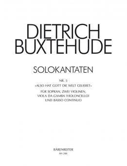 Also hat Gott die Welt geliebet BuxWV 5 Standard
