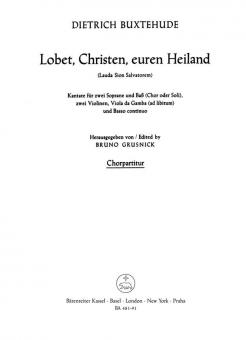 Lobet, Christen, euren Heiland BuxWV 68 Standard