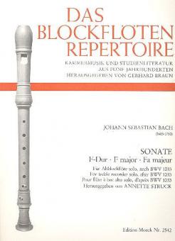 Sonate in F-Dur nach BWV 1033 