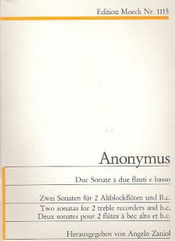 2 Sonate à Due Flauti e Basso 