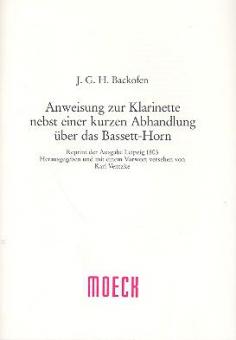 Anweisung zur Klarinette 