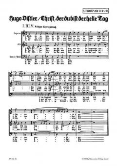 Christ, der du bist der helle Tag op. 6/1 Standard