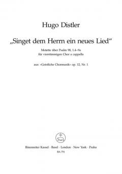 Singet dem Herrn ein neues Lied Standard