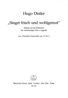 Singet frisch und wohlgemut op. 12/4 Standard