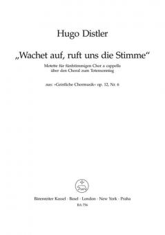 Wachet auf, ruft uns die Stimme op. 12/6 Standard