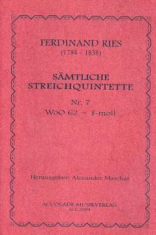 Quintett 7 F-Moll Woo 62 