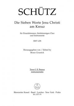 Die sieben Worte Jesu Christi am Kreuz SWV 478 Standard