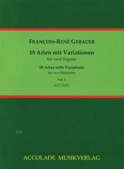 18 Arien mit Variationen für 2 Fagotte 3 