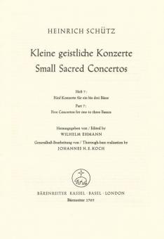 Kleine geistliche Konzerte Heft 7 Standard