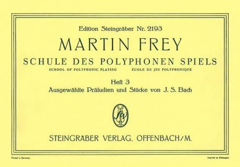 Schule des Polyphonen Spiels 3 