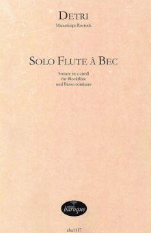 Solo Flute A Bec Del Signore Detri C-Moll 