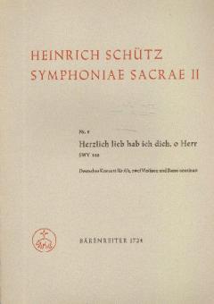 Herzlich lieb hab ich dich, o Herr SWV 348 