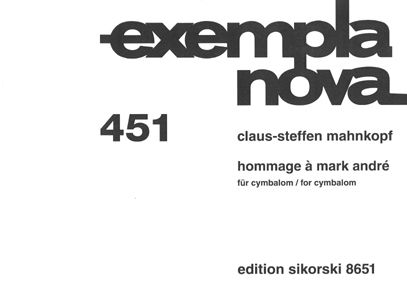 Hommage à Mark André 