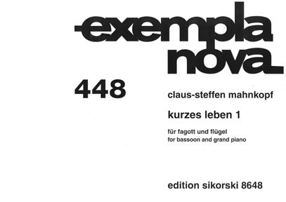 Kurzes Leben I für Fagott und Flügel 