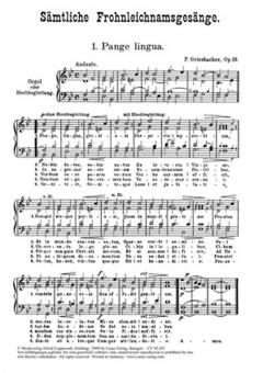 Sämtliche Fronleichnamsgesänge 