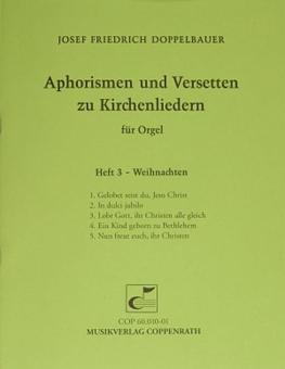 Aphorismen und Versetten zu Kirchenliedern Heft 3 