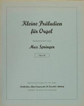 Kleine Präludien für Orgel 