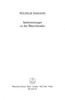 Bläser-Intraden zum Wochenlied (Spielanweisungen) 