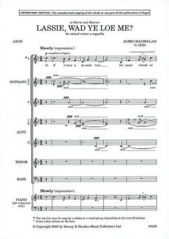 Lassie, wad ye loe me? 