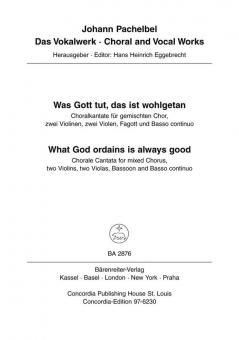 Was Gott tut, das ist wohlgetan 