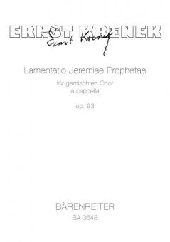 Lamentatio Jeremiae Prophetae op. 93 Standard