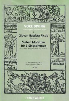 Motetten für 3 und 4 Singstimmen 