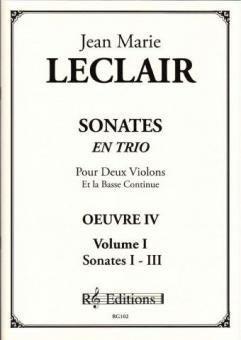 Sonates en trio, op. 4 - Vol. I 