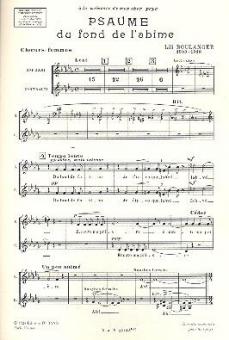 Psaume Du Fond de l'abime Choeurs Femmes 