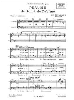 Psaume Du Fond... Choeur Hommes 
