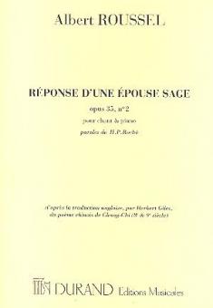 Reponse D'une Epouse Sage... pour Chant et Piano 