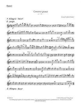 Concerto grosso B-Dur op. 3/1 HWV 312 