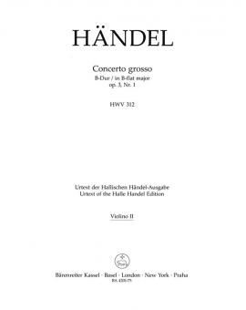 Concerto grosso B-Dur op. 3/1 HWV 312 