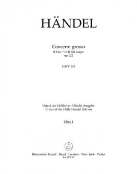 Concerto grosso B-Dur op. 3/2 HWV 313 