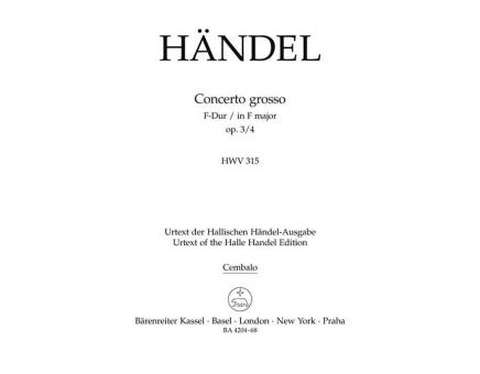 Concerto grosso F-Dur op. 3/4 HWV 315 