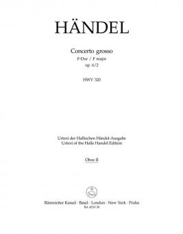 Concerto grosso F-Dur op. 6/2 HWV 320 