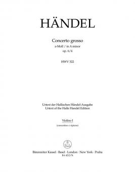 Concerto grosso a-Moll op. 6/4 HWV 322 