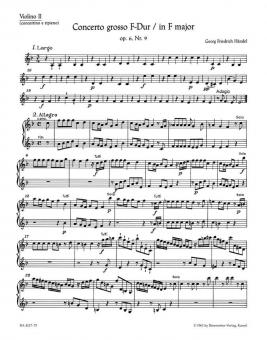 Concerto grosso F-Dur op. 6/9 HWV 327 Standard