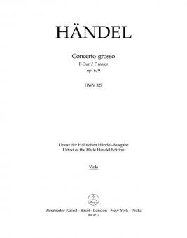 Concerto grosso F-Dur op. 6/9 HWV 327 Standard