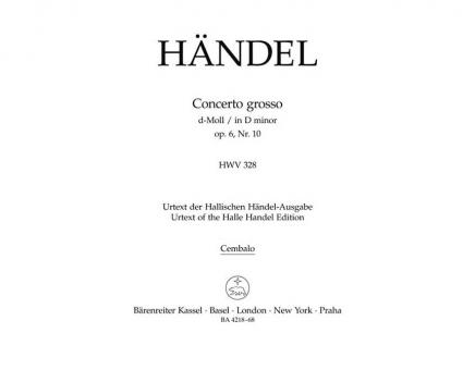 Concerto grosso d-Moll op. 6/10 HWV 328 