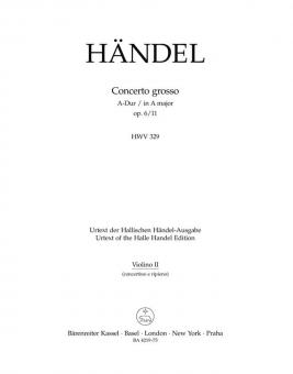 Concerto grosso A-Dur op. 6/11 HWV 329 
