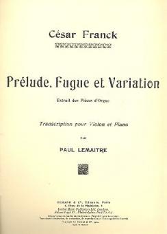 Prelude, Fugue et Variations 