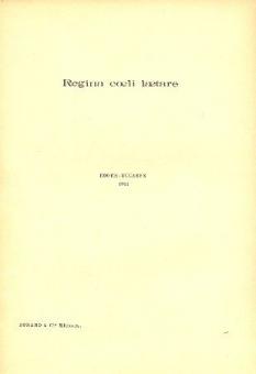 3 Motets Nr. 1: Regina Coeli 