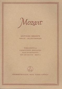 Kassationen, Serenaden und Divertimenti für Orchester 6 
