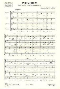 Ave Verum pour Choeur a Quatre Voix Mixtes 