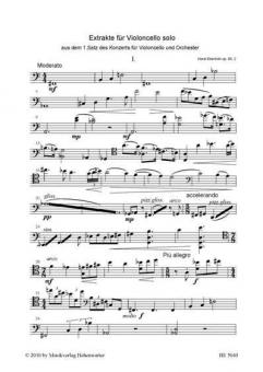 Extrakt aus dem Violoncellokonzert für Violoncello solo op. 66, 2 