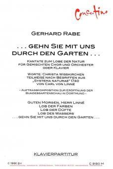 ... gehn Sie mit uns durch den Garten ... 