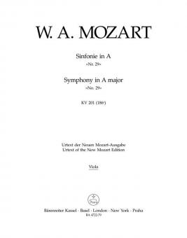 Sinfonie Nr. 29 A-Dur KV 201 (186a) 